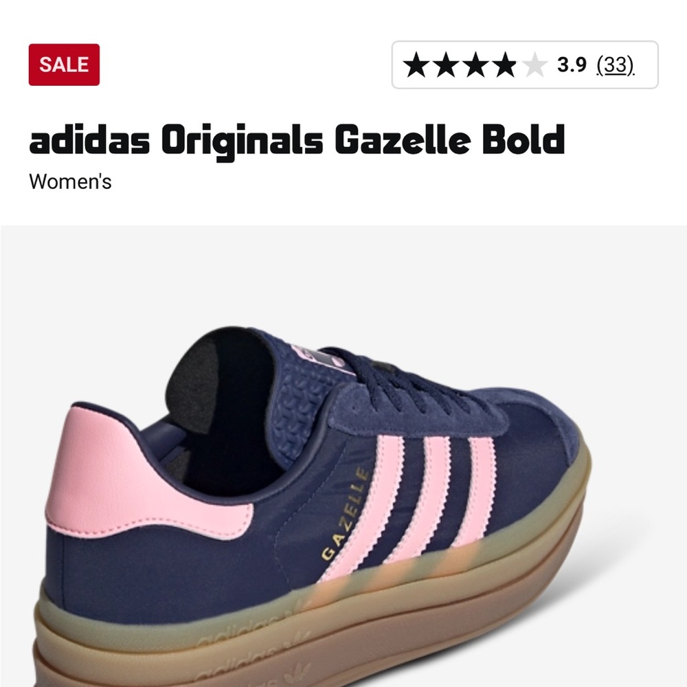 Adidas Gazelle Bold Women's Sneakers - Dark Blue with Pink Spark